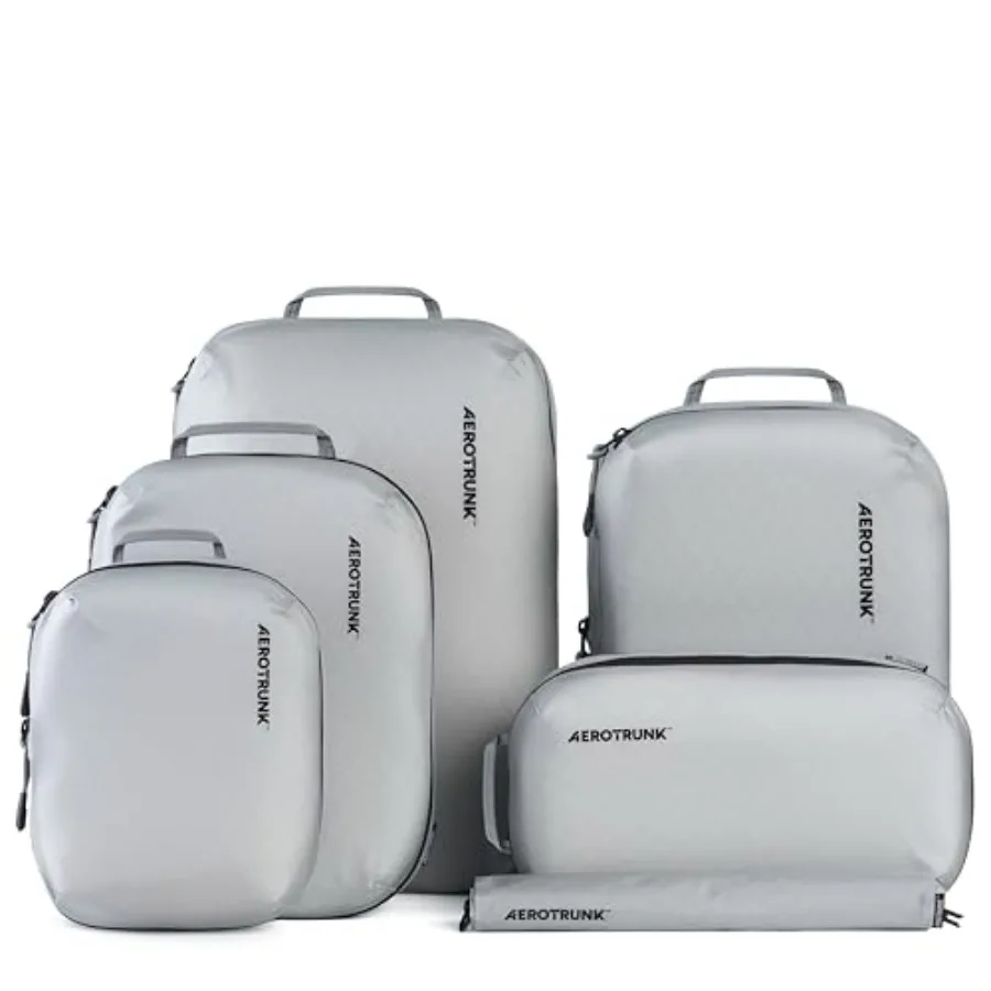 

Ultralight Compression Packing Cubes for travel suitcases and luggage nylon, black compresses clothes to save space