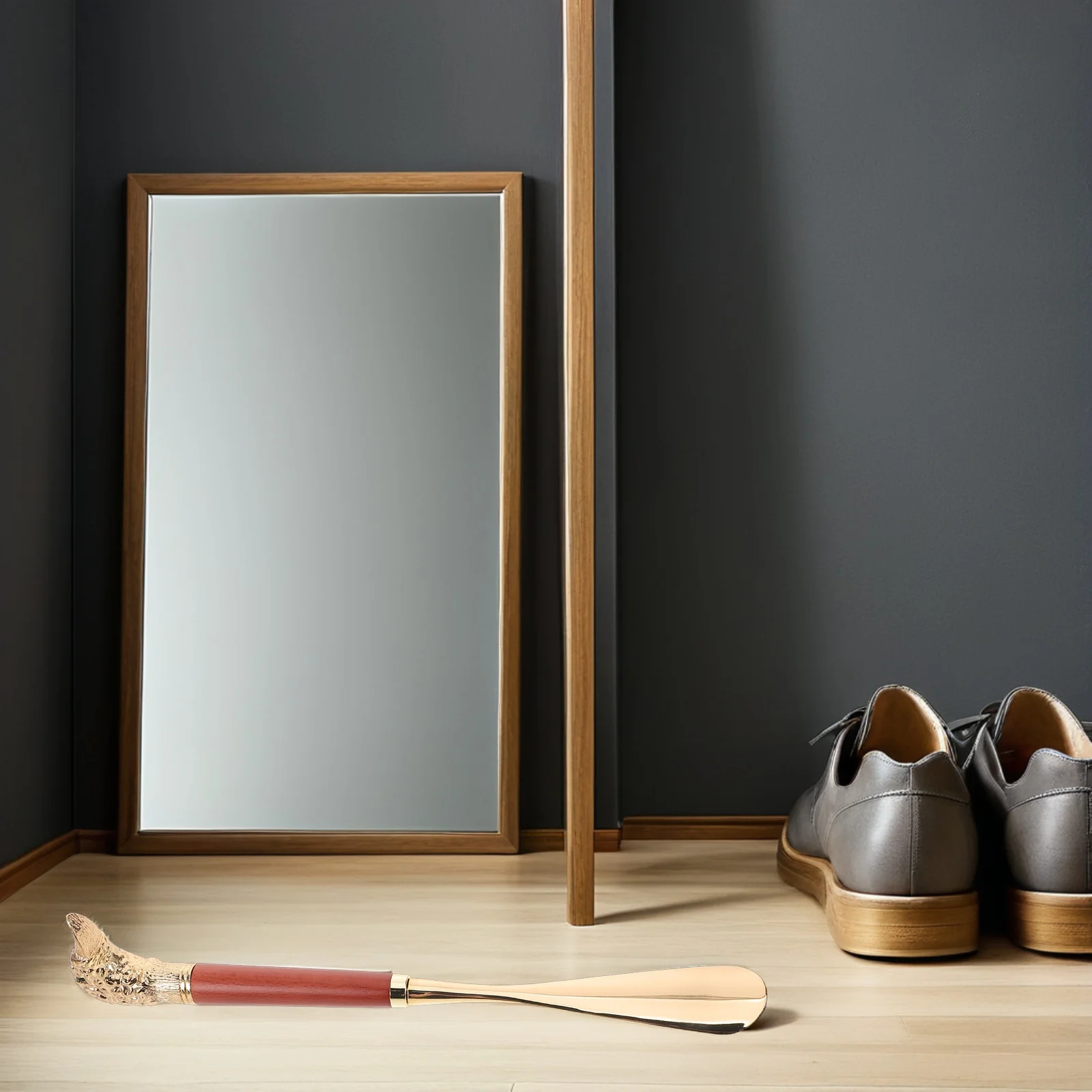 Long Handle Horn Metal For Seniors Women Kids Ergonomic Helper Portable Travel Shoe Puller Durable Household Shoe Accessories