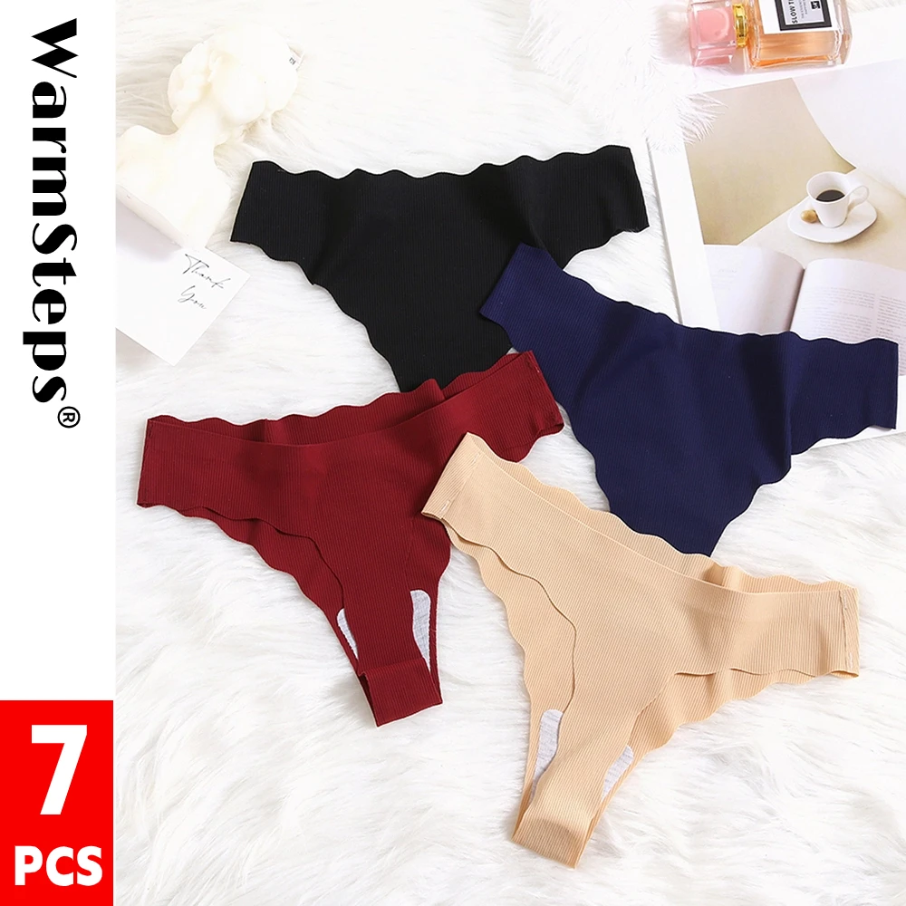 WarmSteps 7Pcs/Kit New Underwear for Woman Seamless Panties Sexy G Strings Thongs Female Sports Underwear T-Back Tangas Freeship