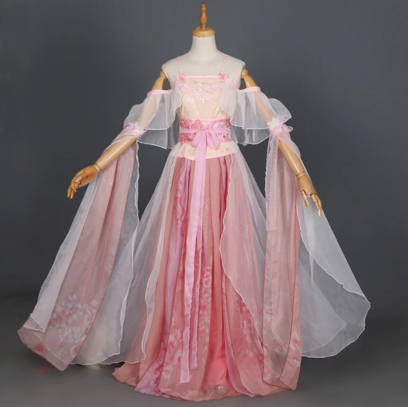 

Ancient style dress pink costume Han element dance costume fairy princess cosplay Halloween Carnival Party Event Christmas Gift