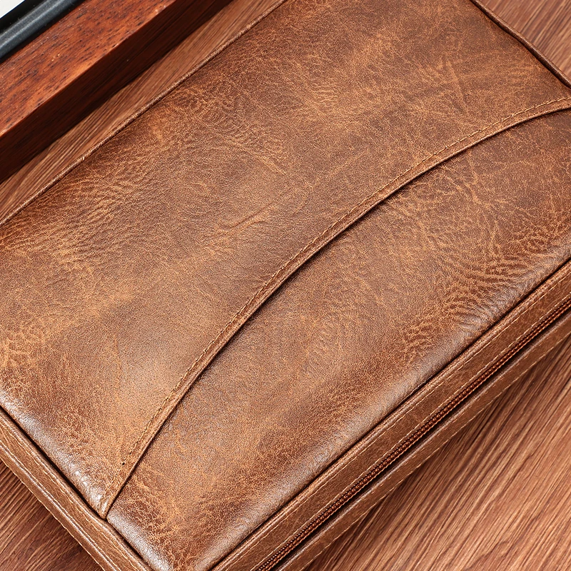 GALINER Leather Cigar Case Travel Humidor Cedar Wood 4 Tube Holder Cigar Box Portable Accessories Cigar Humidor Box