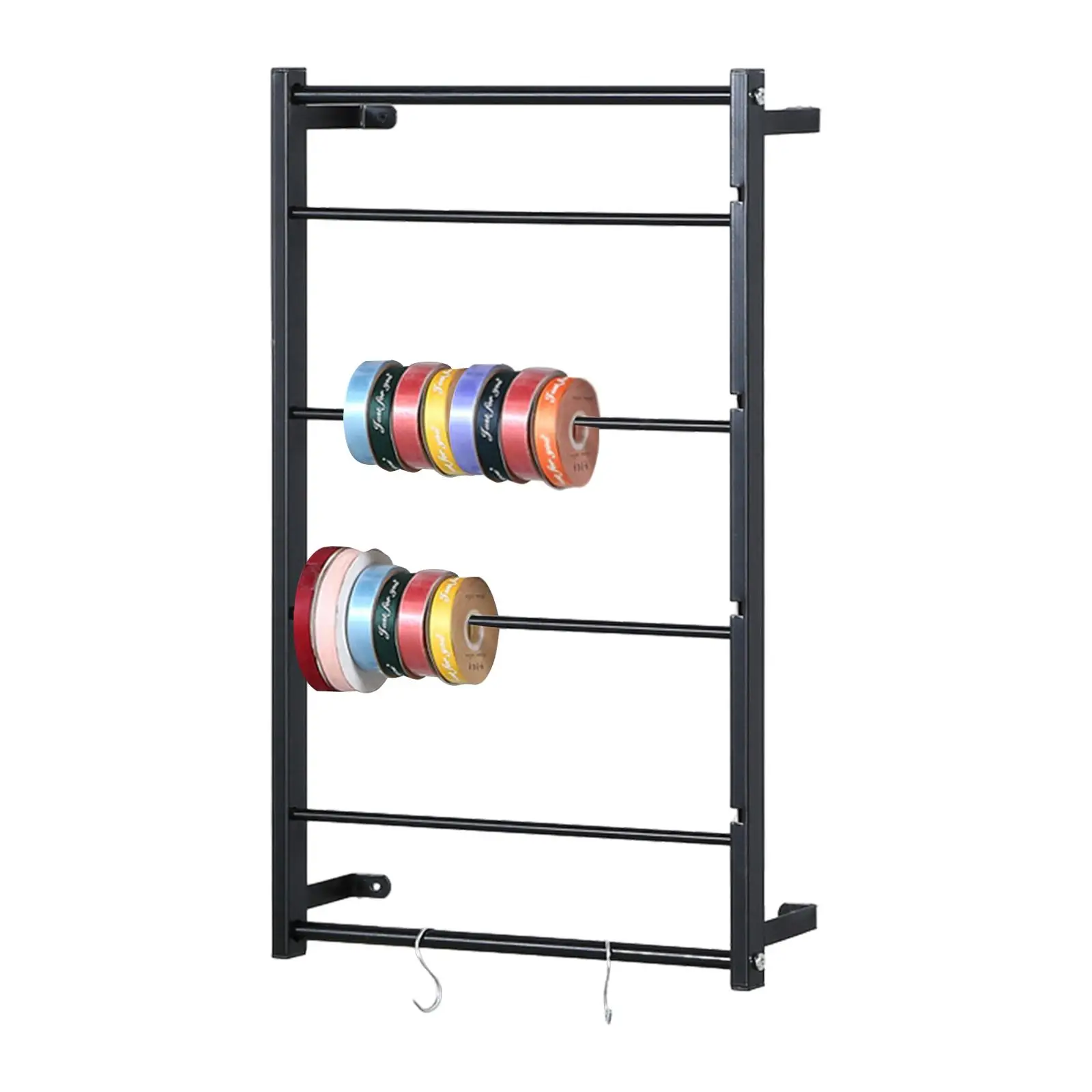PH PandaHall Support De Rangement En Bois Pour Rubans Et Bobines - Organisateur Robuste Pour Couture, Crochet, Tulle Et Artisanat 36x9.6x30 Cm
