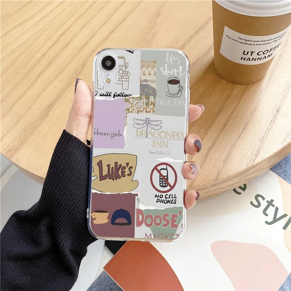 G-Gilmore Girls Phone Case For Iphone 15 11 13 14 Pro Max 7 8 Plus X Xr Xs Max Se2020 12mini Transparent Cover