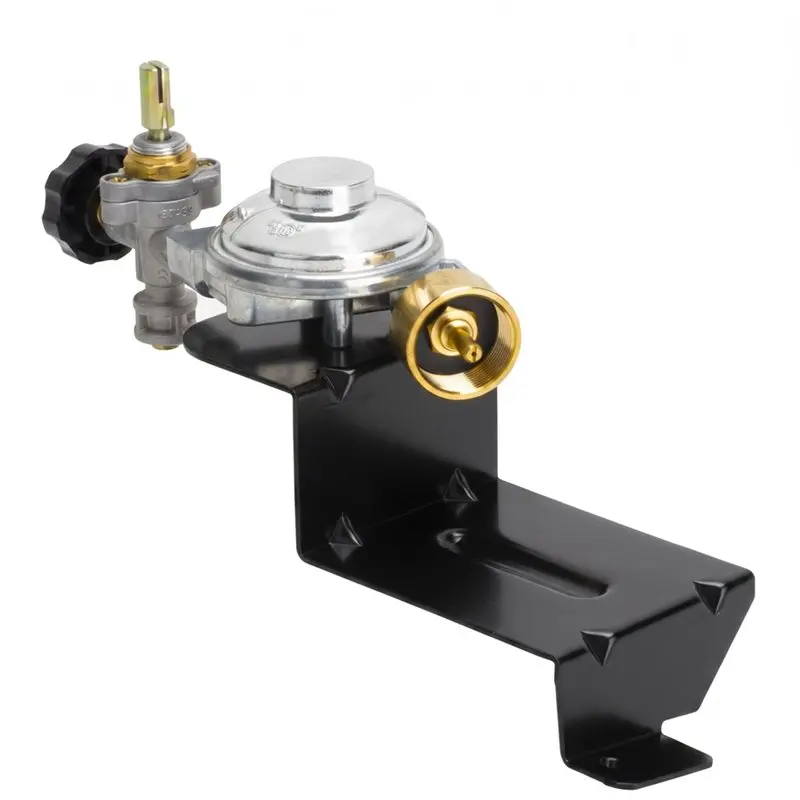 AB46-Grill Valve Regulator Replacement Kit With Mounting Bracket- Fit For Weber Q100 Q120 Series Barbecue Grills Accessory Part