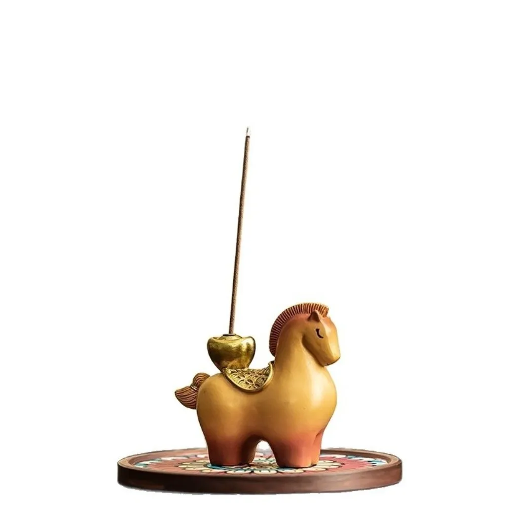 جديد مادة الراتنج زودياك المهر البخور الموقد الزينة تصميم الإبداعية البخور عصا حامل المهر شكل الموقد 2026 الحصان العام #2