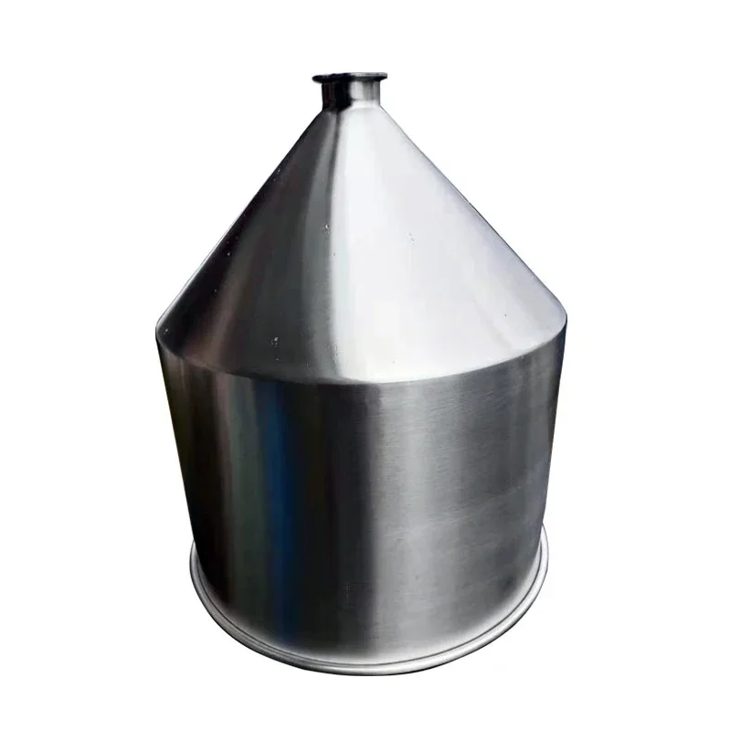 Thickened large caliber 30L 40L 50L single hopper stainless steel conical hopper liquid powder commercial hopper customizable