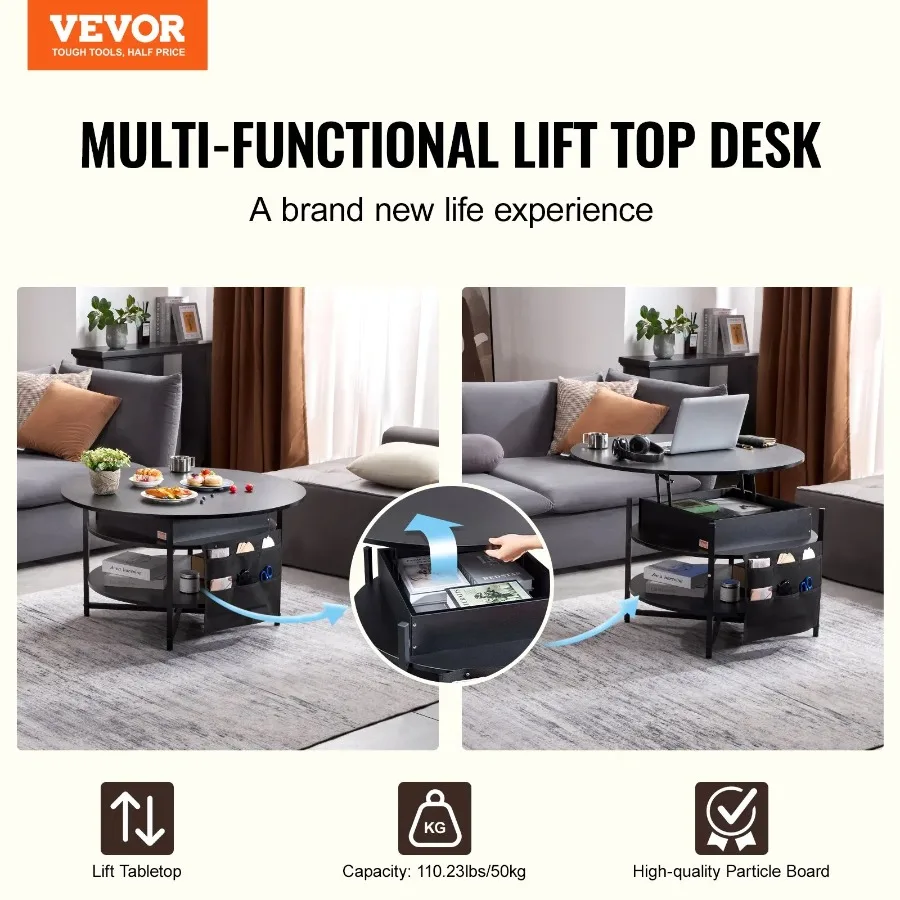 VEVOR Lift Top Coffee Table 35.3