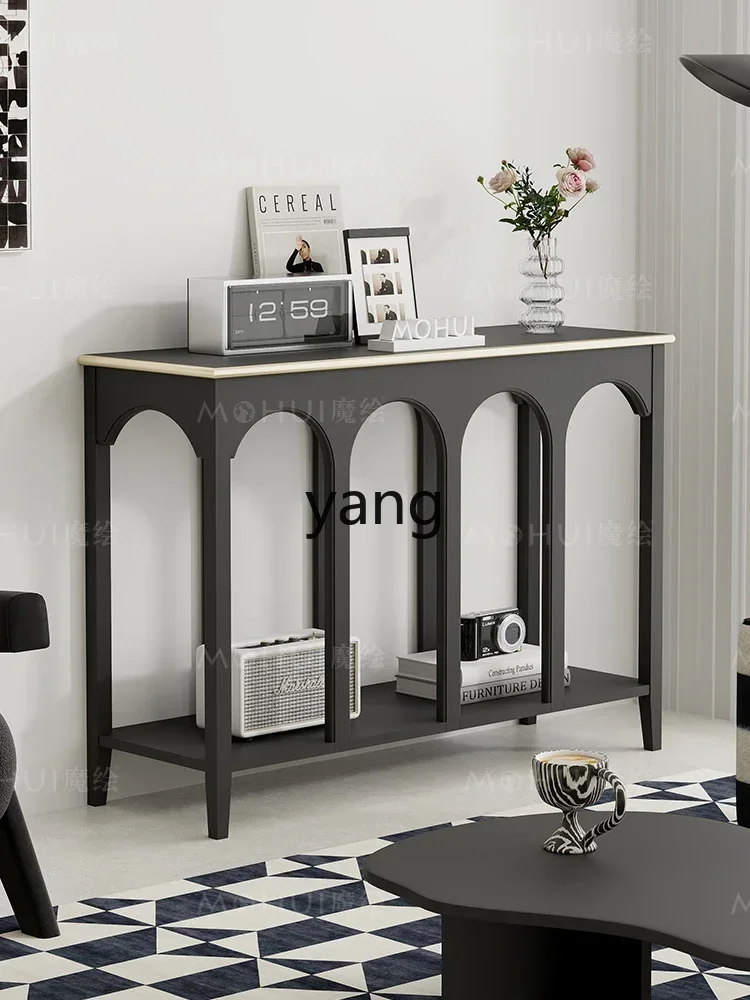 CX Dopamine Console Corridor Living Room a Long Narrow Table Table Vintage Rose Red Decorative Table Sideboard Cabinet