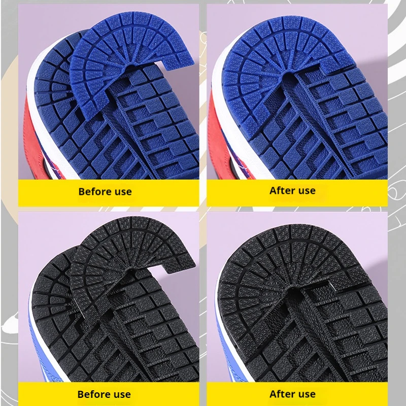 1Pair Sole Repair Patch Anti Slip Wear-resistant Self-adhesive Thick Shoe Sticker Anti Wear Patch on The Heel of Sports Shoes