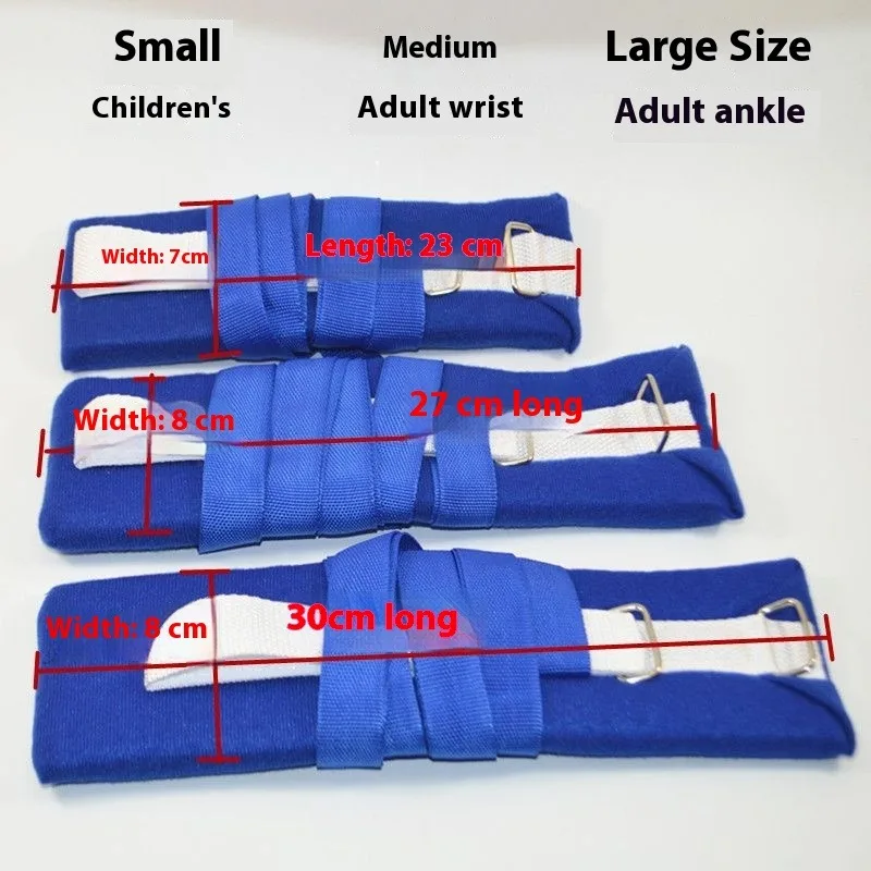 Tali Pengaman Pengikat Anggota Badan untuk Perawatan Lansia, Dapat Disesuaikan, Pengikat Pergelangan Tangan dan Pergelangan Kaki, Pengaman Tempat Tidur, Penggunaan Medis