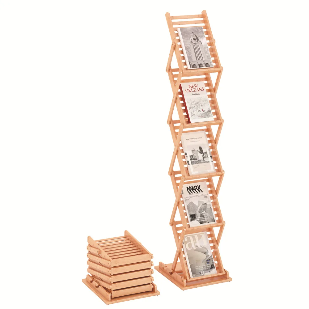 Folding Newspaper And Information Rack Studio Shooting Base Display Magazine Holder Storage Floor Exhibition Stand
