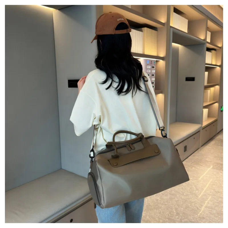 Tas Olahraga Gym untuk Wanita Tas Wol Travel dengan Kompartemen Sepatu & Tas Yoga Bagasi Semalam Kebugaran Saku Basah