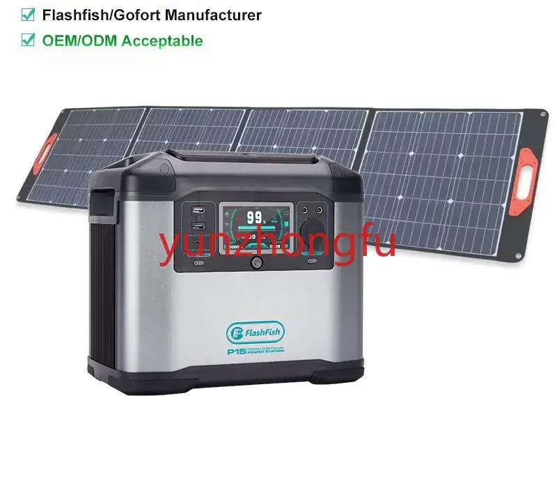 

Flashfish Solar Energy System Charging Battery 1500 Watt Generator Banks Supply 1500W Portable Power Station for Outdoor