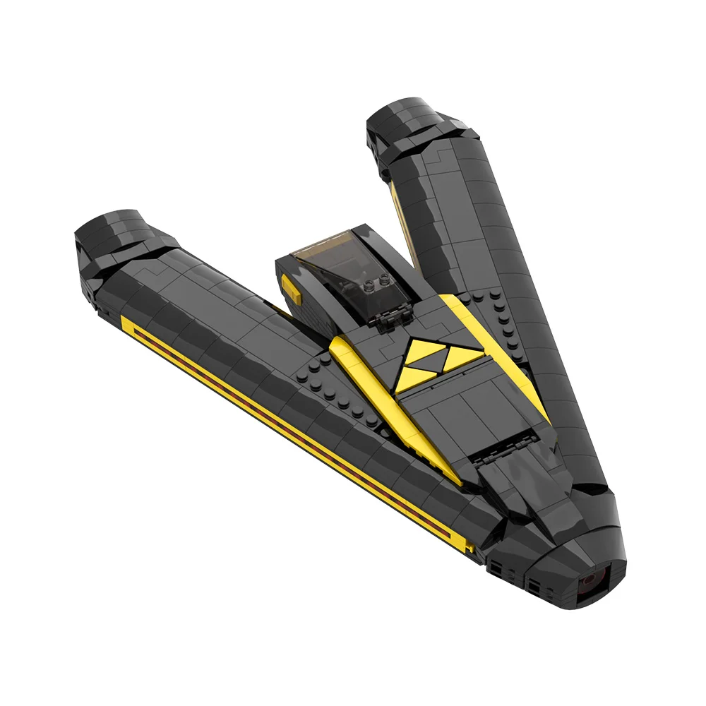 Gobricks MOC nave espacial Blacktrons interceptores modelo de bloques de construcción interceptores negros ladrillos juguete ensamblado regalo para niños