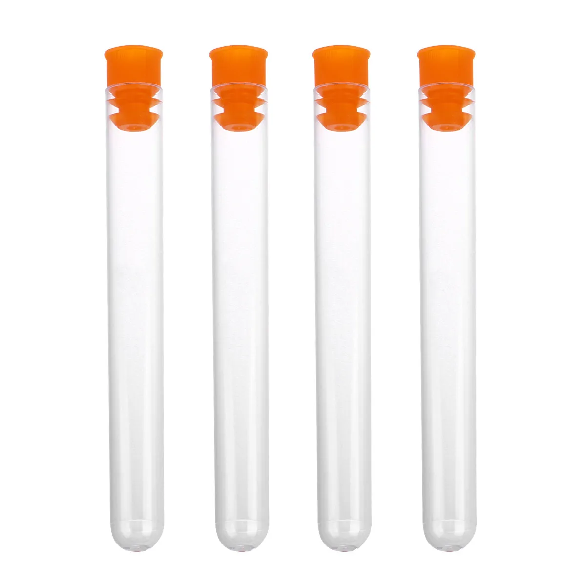 50Pcs Plastic Test Tubes Clear Leak-Proof Screw Cap Containers for Science Labs Beauty Samples Candy Gifts Moisture-Free