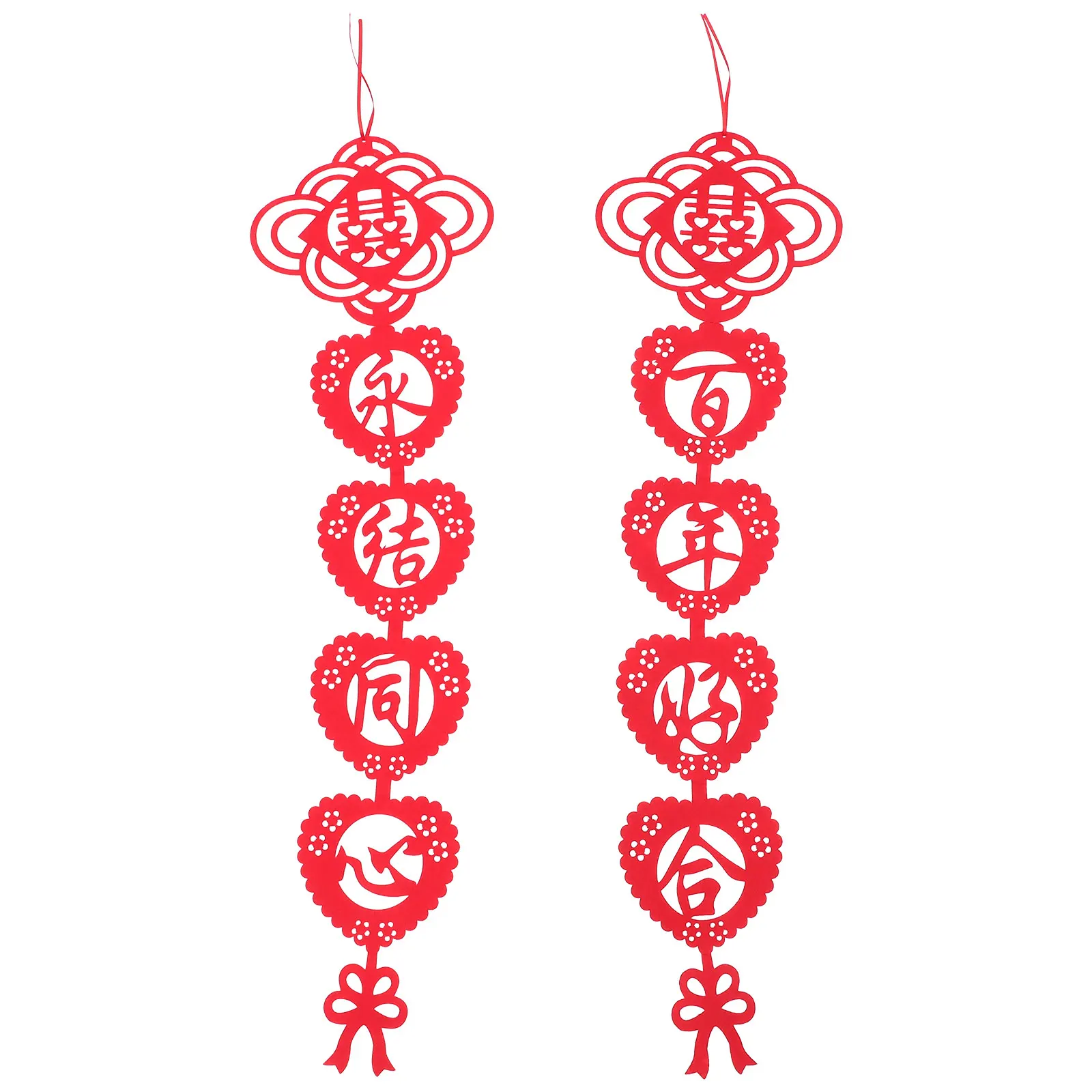 

1 Pair Chinese Wedding Theme Door Festival Couplet Decor Non Woven Wedding Door Curtain Banner Sign Porch Decoration