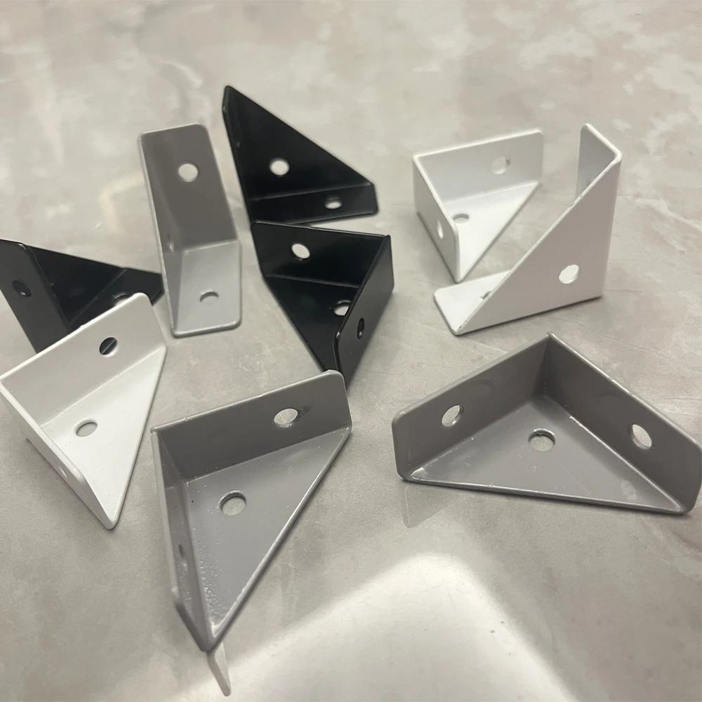 4pcs right triangle corner supports black and white gray decorative corner support Cold rolled steel supports connection support