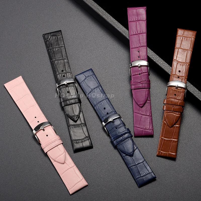 18mm 20mm 22mm Weiches Lederarmband für Seiko für Omega Uhrenarmband Krokodilmuster Rindslederarmband Sport Wasserdichtes Armband