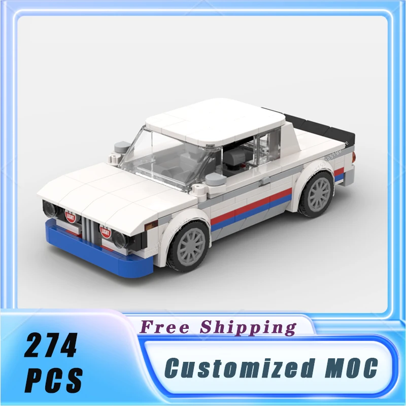 Classical Vehicle MOC 8 Stud Wide 2002 Turbo Version Turbocharged Car Building Blocks Assemble Model Sets  Children's Toys Gift