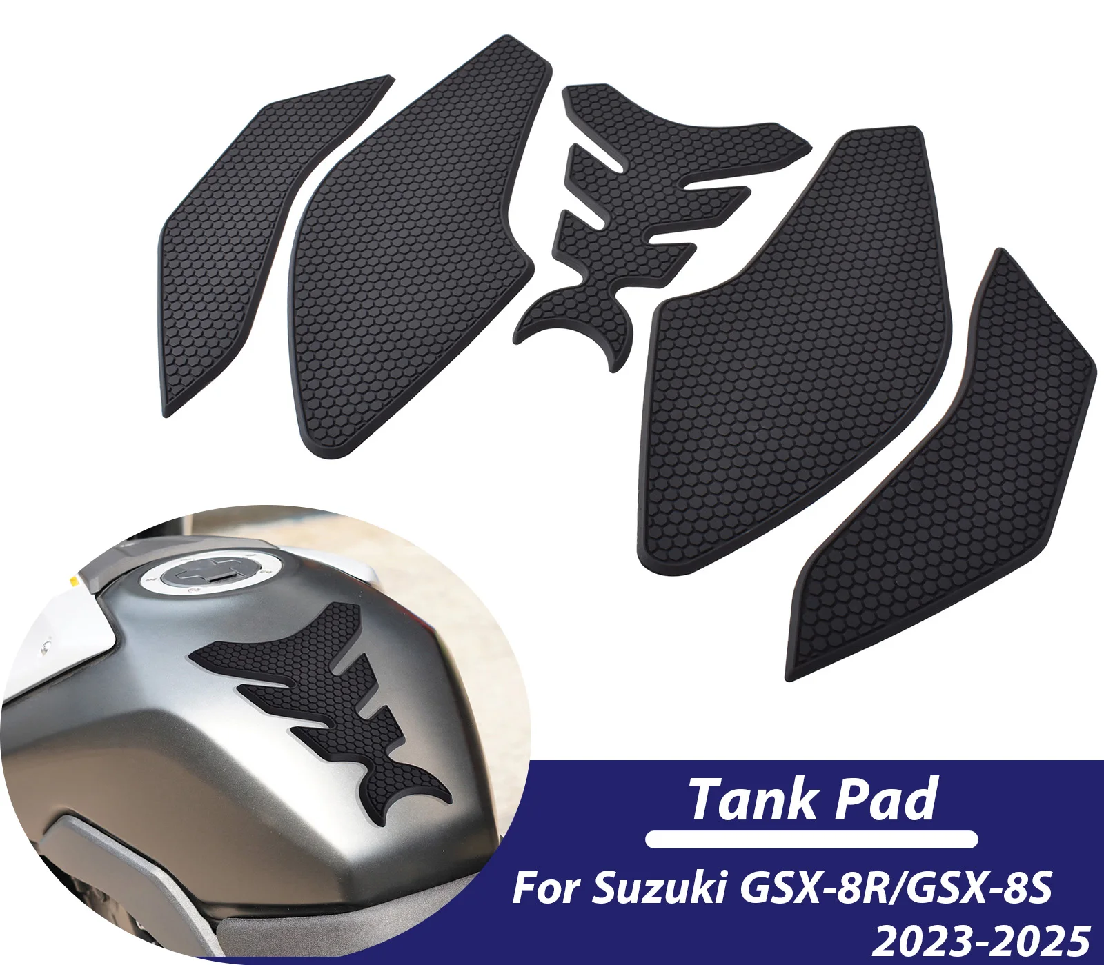 

For Suzuki GSX 8R 8S 2023-2025 GSX8S Motorcycle Side Tank Pad Protector Sticker Decal Gas Knee Grip Motor Accessories ﻿