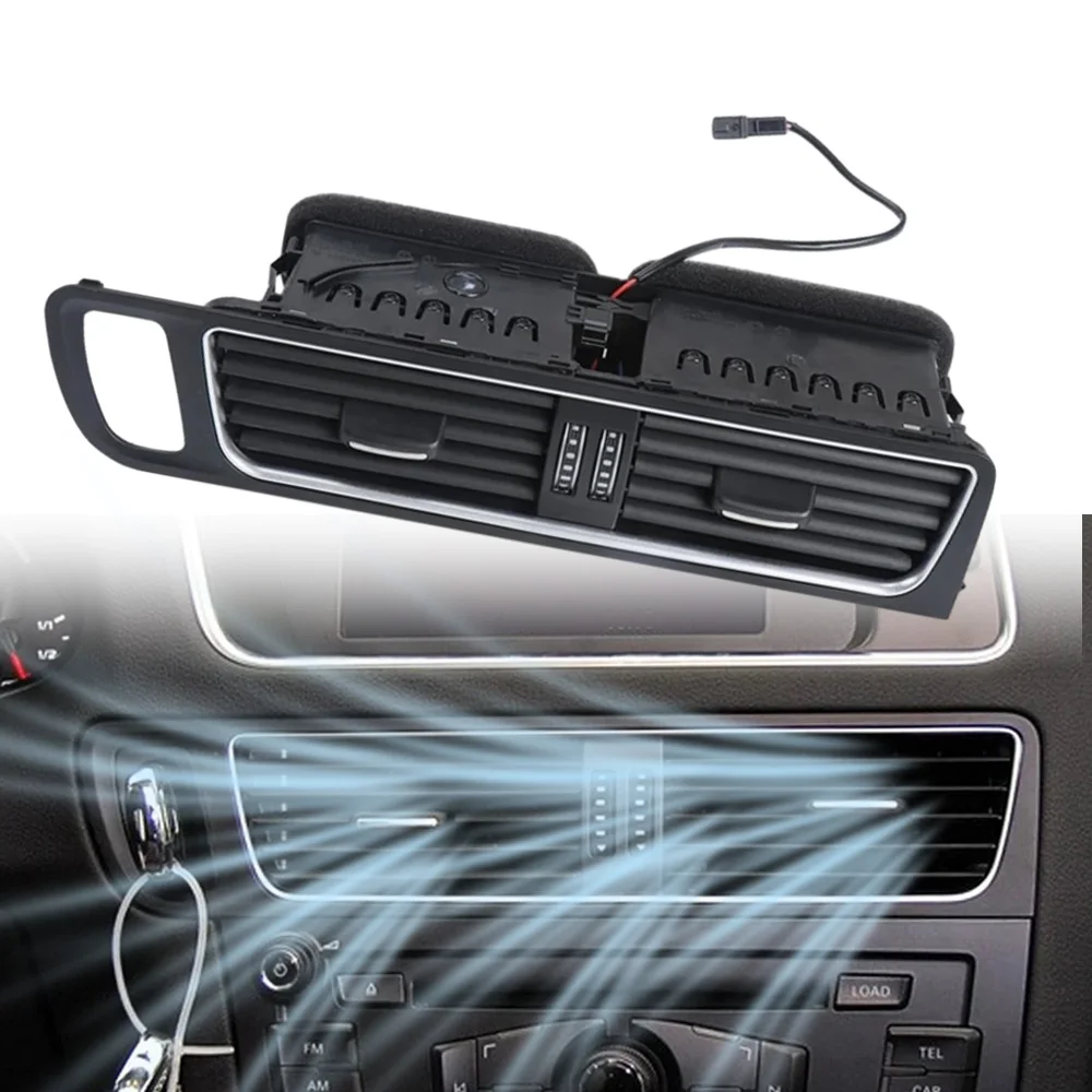 

Front Dashboard Air Conditioning Outlet Center Armrest Air Vent Grille Assembly for Audi Q5 2009-2017 LHD