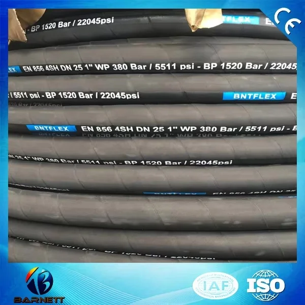 100 meters 1/4 inch R2 two steel wire braided hydraulic rubber hose