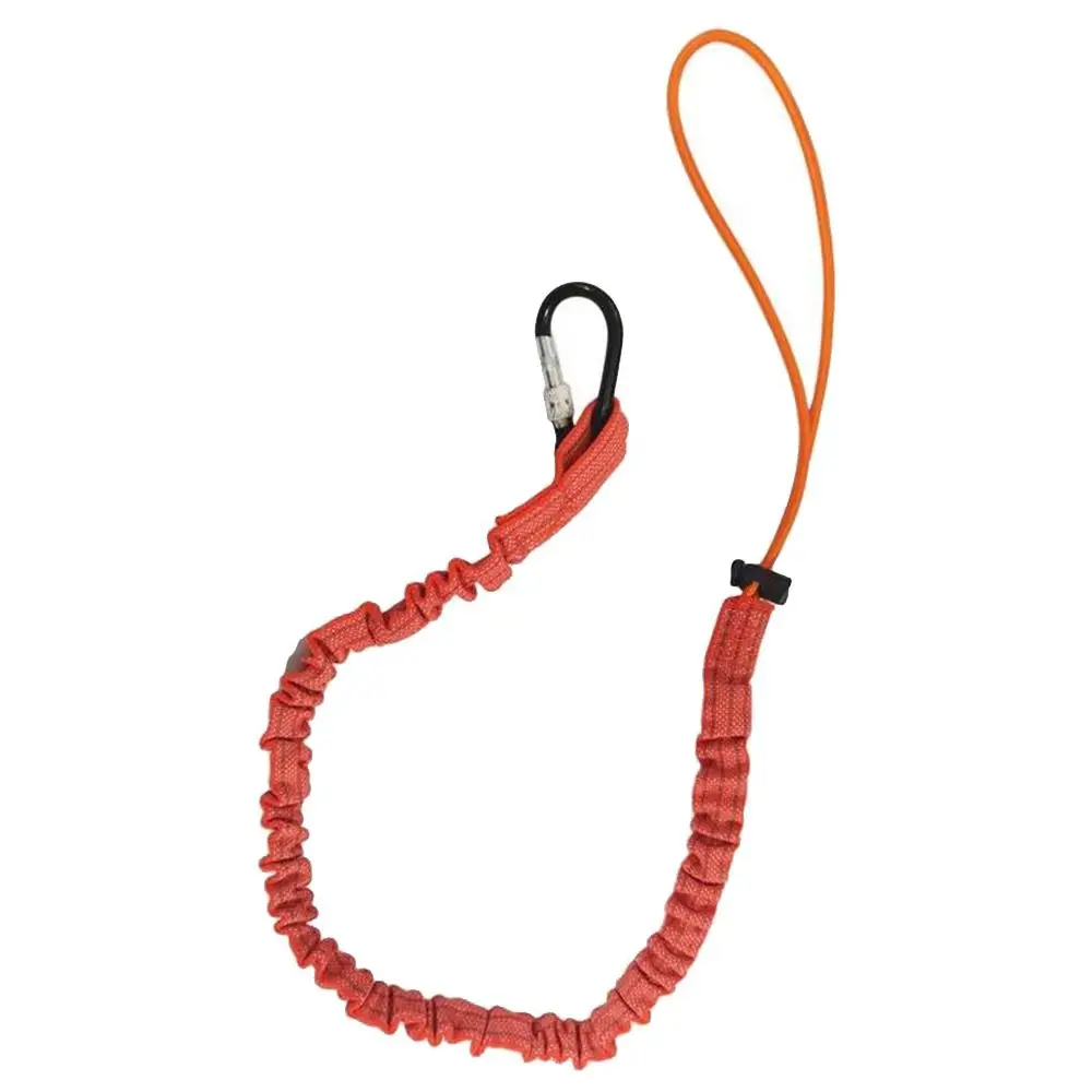 With Carabiner Hook Safety Bungee Tether Lanyard 90*2cm 5 Colors Safety Rope Climbing Working Anti-Falling Rope