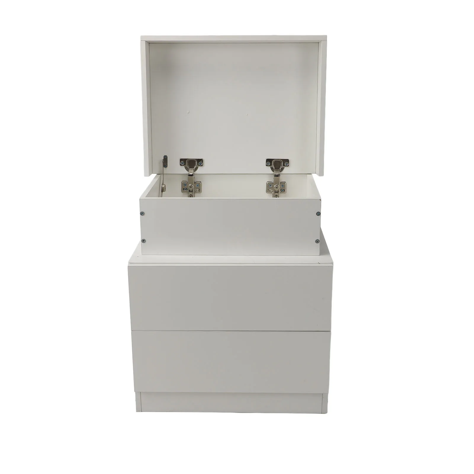 

45x35x52cm Bedside Cabinet MDF Chipboard High Gloss Finish Large Capacity Nightstand Bedroom Furniture