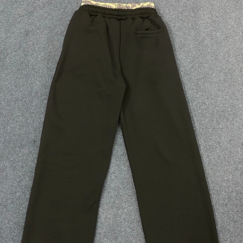 

Men's streetwear sports suit black hooded sweatshirt with camouflage leopard print pants shorts loose fit sports casual fashion