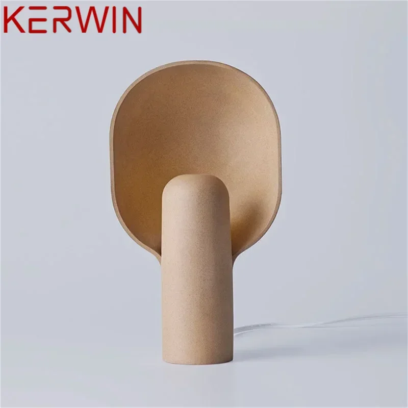 KERWIN Nordic Creative Table Lamp Spoon Shape Modern Desk Lighting for Home Living Room Decoration