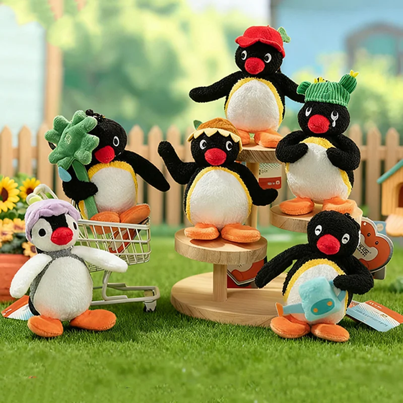 

12cm Genuine Penguin Plush Toy Pendant Cute Flower Language Fairy Doll - Backpack Accessory Bag Charm Festival Gift Collectible