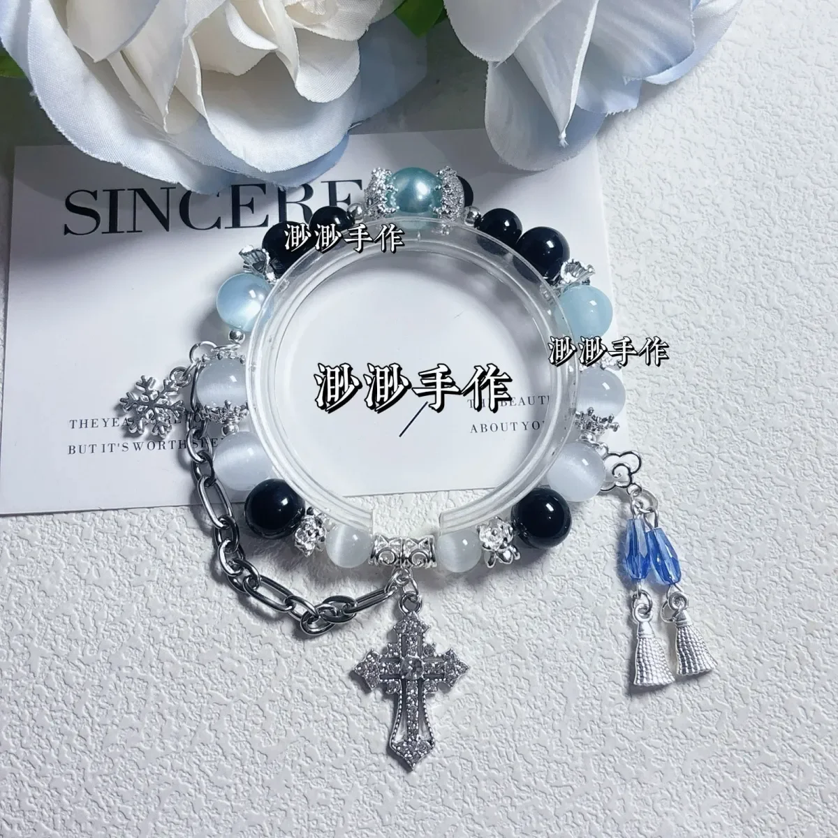 Game Genshin Impact Il Dottore Cosplay Anime Cartoon Bracelet Hand Chain prop clothing Accessory ornament Xmas Gift - view 5