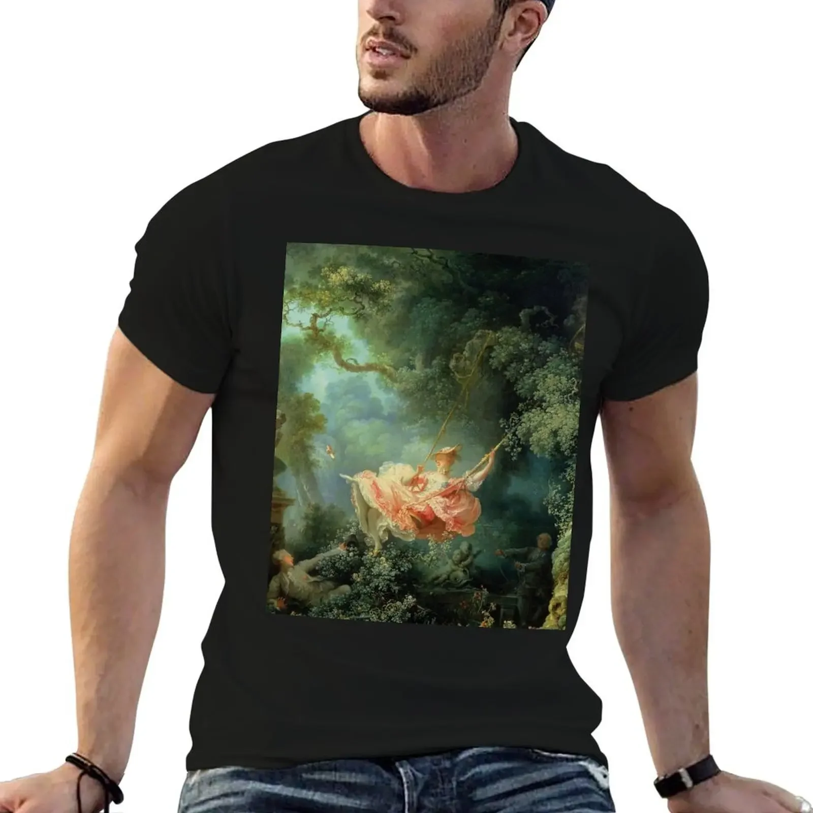 

Fragonard, The Swing T-Shirt anime t shirts vintage graphic tee essential t shirt Men's t shirts