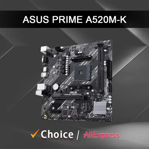 ASUS New PRIME A520M K Micro ATX AMD A520 DDR4 M.2 CPU Motherboard Socket AM4