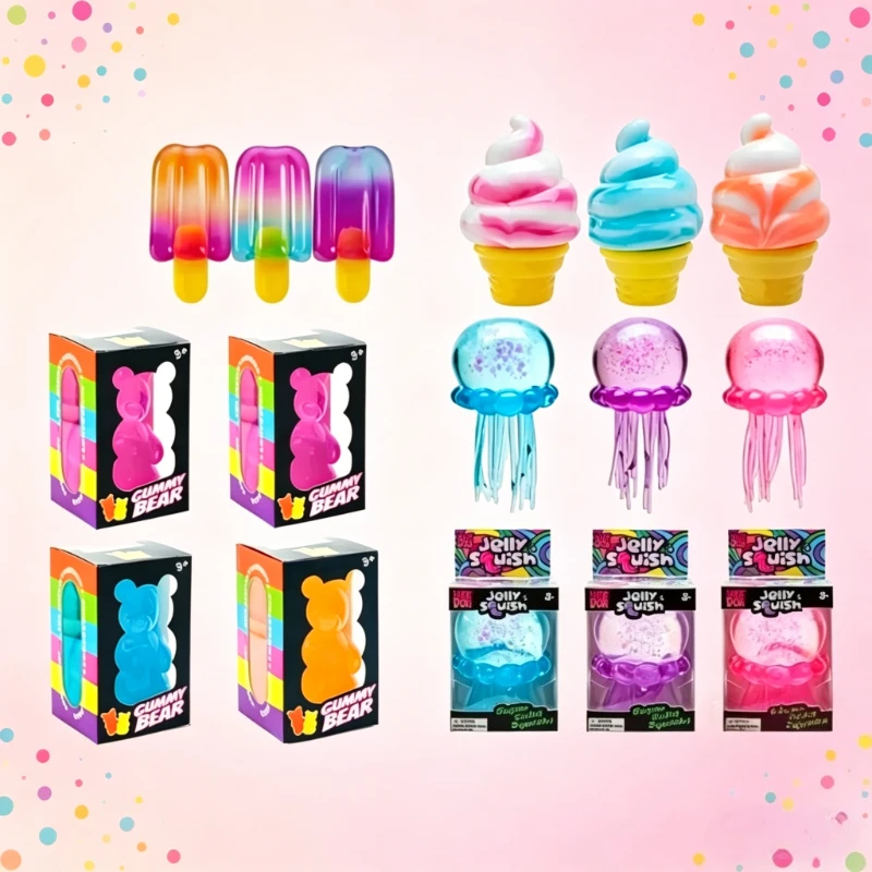 Schylling Needoh Nice Cube, Juguete Sensorial Antiestrés, Bloque de Compresión para Aliviar la Ansiedad, para la Concentración, TDAH, Niños y Adultos