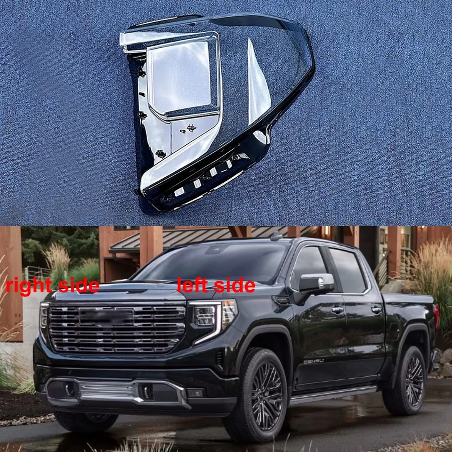 

For GMC Sierra 2022 Headlight Shell Lamp Shade Lens Transparent Headlamp Cover Plexiglass Auto Replacement Parts