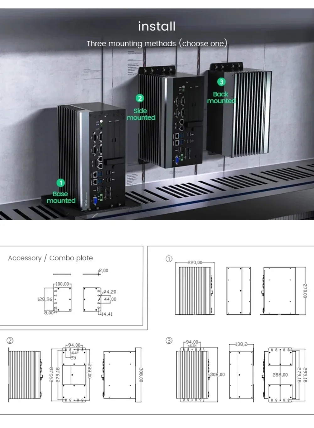I5 6th X86 Industrial Panel PC Fanless Mini Computer 4GB/128GB 9V~36V Windows/Linux XC9019-A2