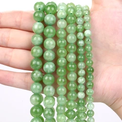 Natural Olive Green Peridots Stone Beads Round Loose Spacer Beads For Jewelry Making DIY Bracelet Handmade 4/6/8/10/12mm