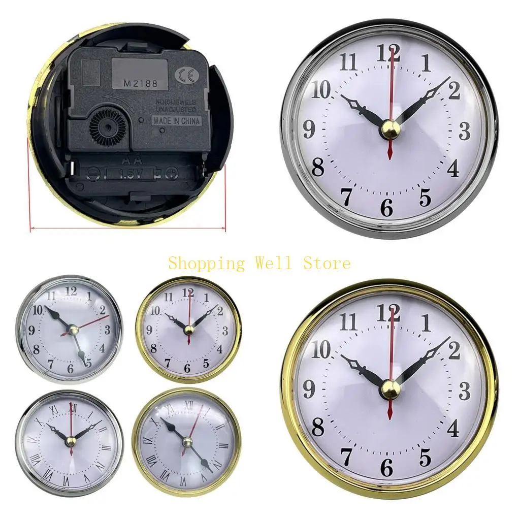 KX4B Practical 3-1/8Inch Clock Insert with Roman Trim Clock Insert Home Decors
