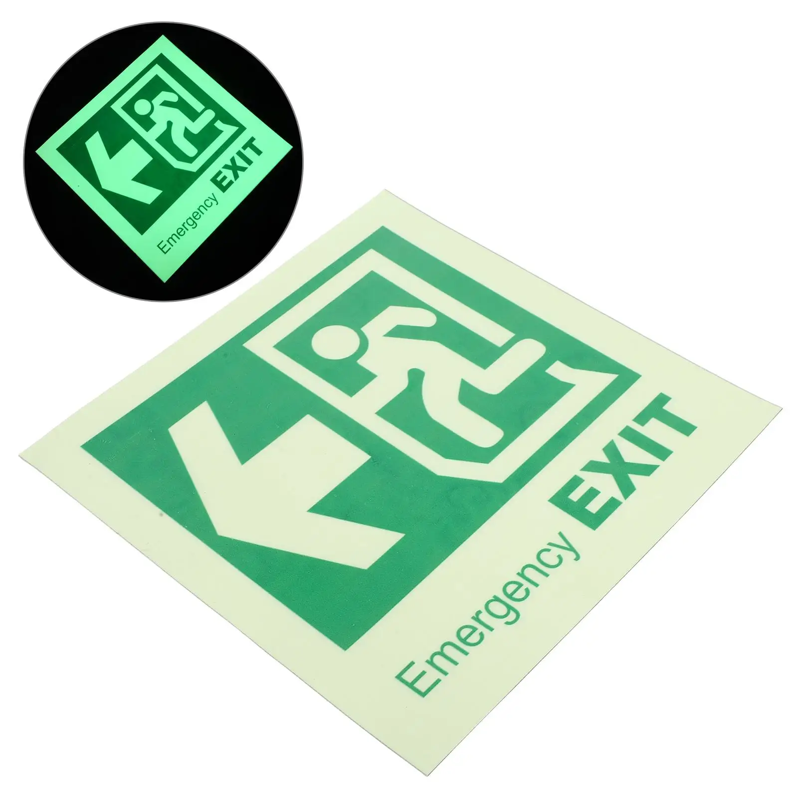 Emergency Exit Sign Sticker Fire Extinguisher Label Signs for Business Stickers