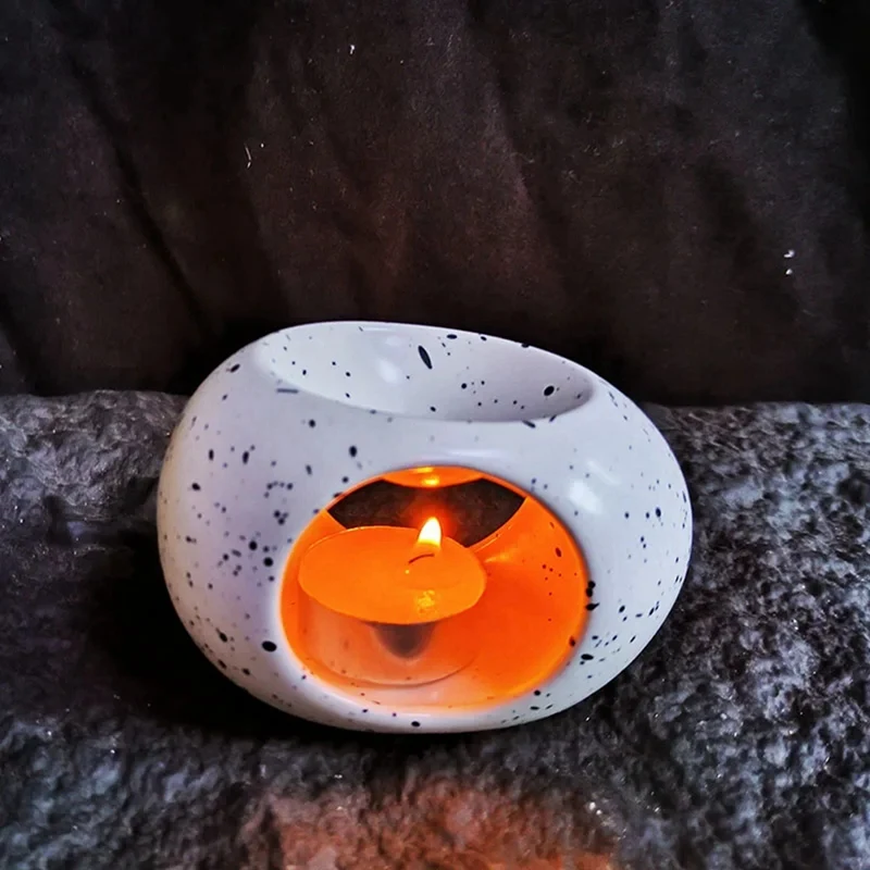 Ceramic Aromatherapy Essential Oil Furnace Spa Aromatic Candle Heating Holder Diffuser Fragrance Incense Burner-ABHG