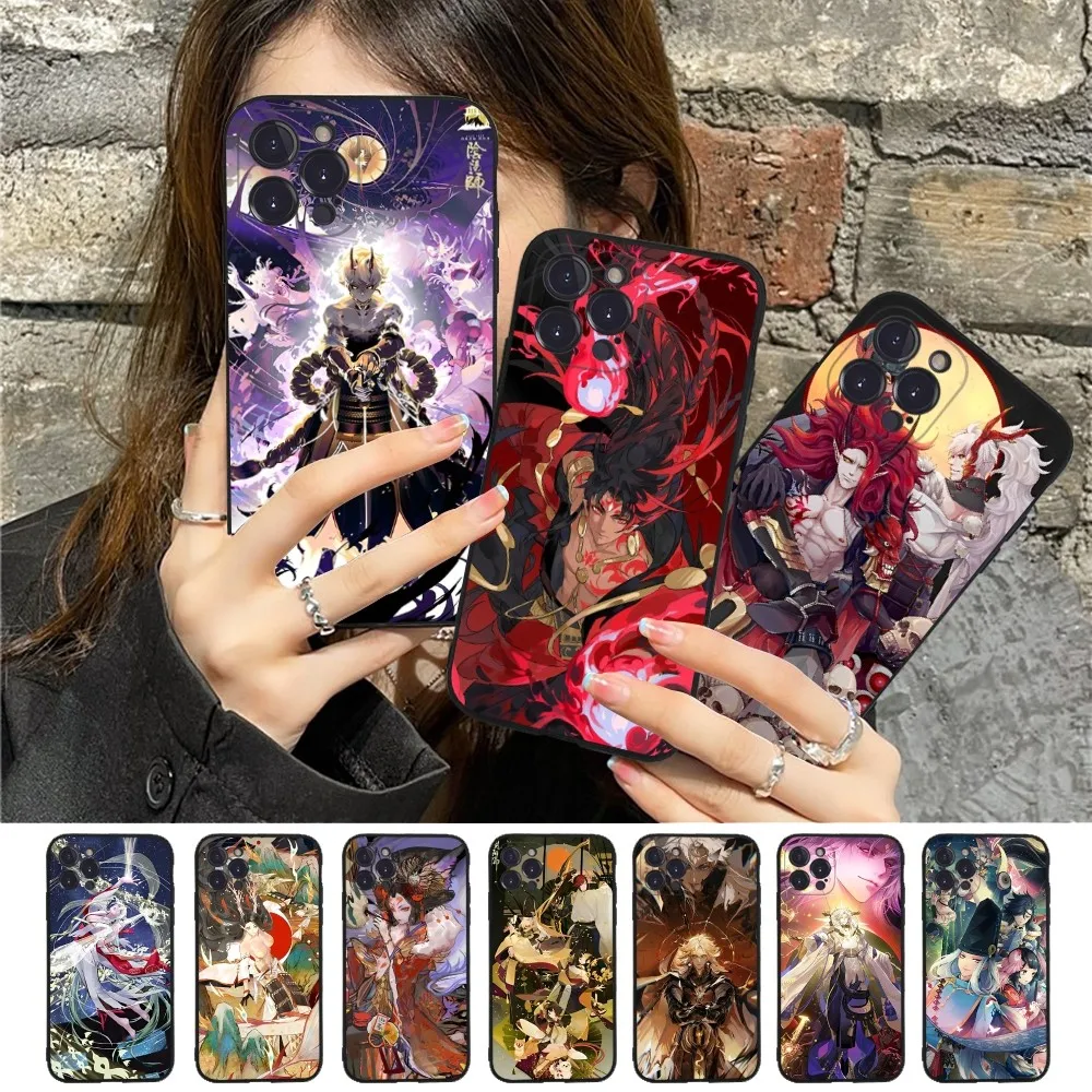 Cartoon Onmyoji Phone Case For iPhone 15 14 11 12 13 Mini Pro XS Max Cover 6 7 8 Plus X XR SE 2020 Funda Shell