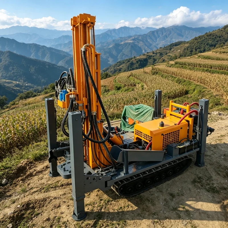 Customized Pneumatic DTH 160M 180M 200M 300M Crawler Wheel Diesel Portable Fast Boring Water Well Drilling Machine