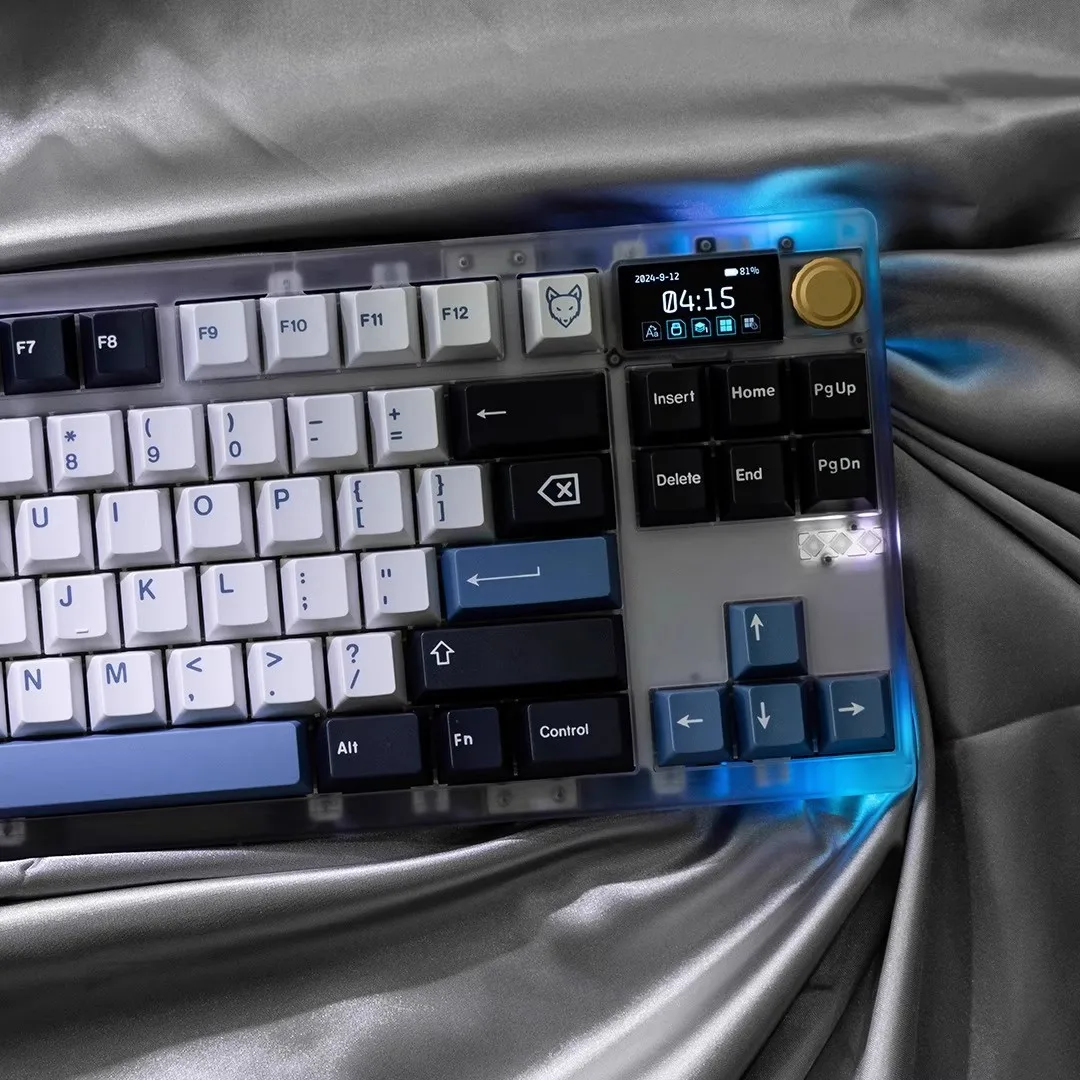 

ZOOM TKL DYNA Mechanical Keyboard kit Wireless Tri-mode ​​8K CNC Aluminium Gasket Custom VIA Hot-swap RGB Sreen Game Keyboard