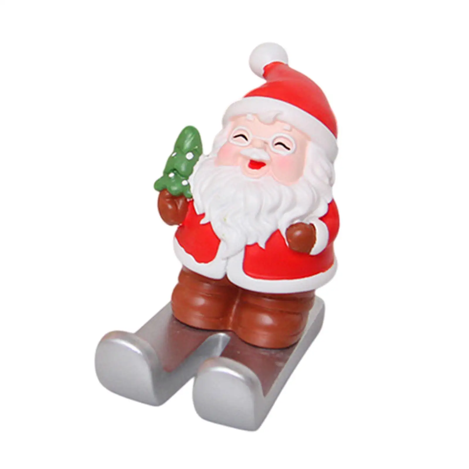 Christmas Phone Stand Santa Claus Phone Holder Resin Statue Smartphone Stand