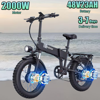 Ridstar H20 Pro E bike 2000W Dual Motor 48V23AH Battery Folding Electric Bike 20-Inch Fat Tire Mountain Electric Bicycle