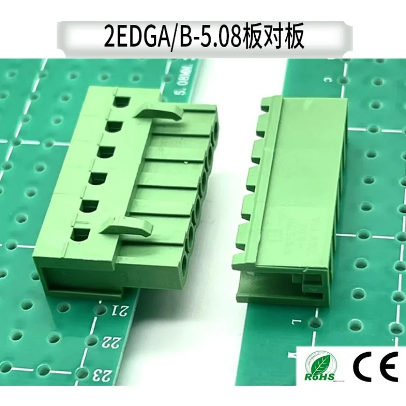 10sets 2EDGA-5.08mm Bent Pin 2EDGB Straight Pin Dual Pin Board-to-Board PCB Male And Female Connector Set
