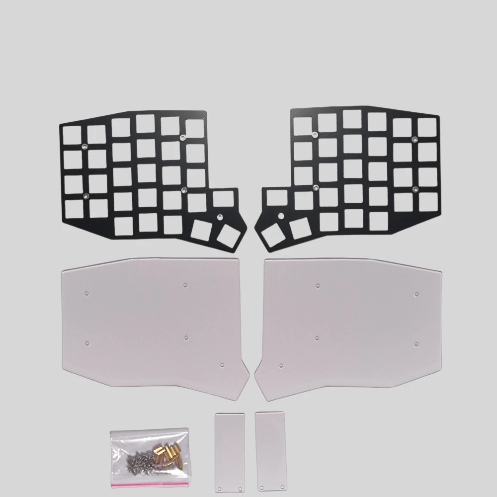 Sofle Rgb Split Keyboard Sandwich Case For Sofle Rgb MX Switch Keyboard FR4 Carbon Fiber Postioning Plate Acrylic Case Keyboard