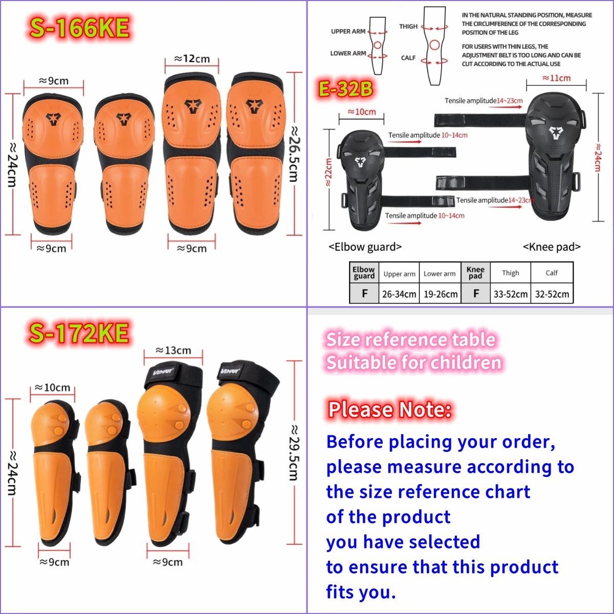 مجموعة واقيات الركبة والكوع لل - مراجعة Motorcycle Gear For Kids وسعره