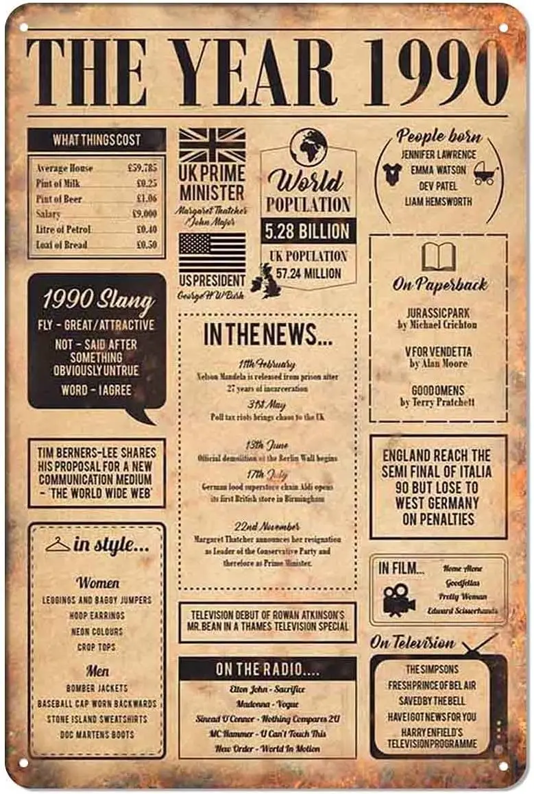 السنة 1990 معدن القصدير تسجيل خمر شيك الفن الديكور جدار الفن طباعة ملصق الجدار الديكور للمرآب المنزل نادي بار #1